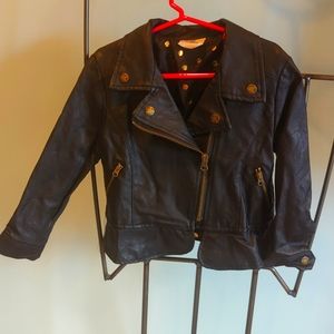 Little Girl Faux Leather Jacket
